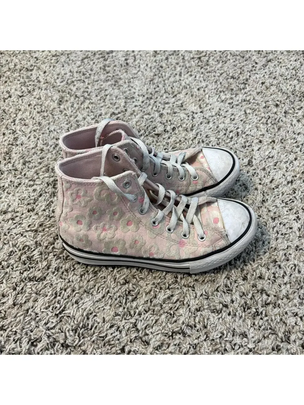 Converse Floral High Top Sneakers Chuck Taylor All Star Youth 3 Pink School